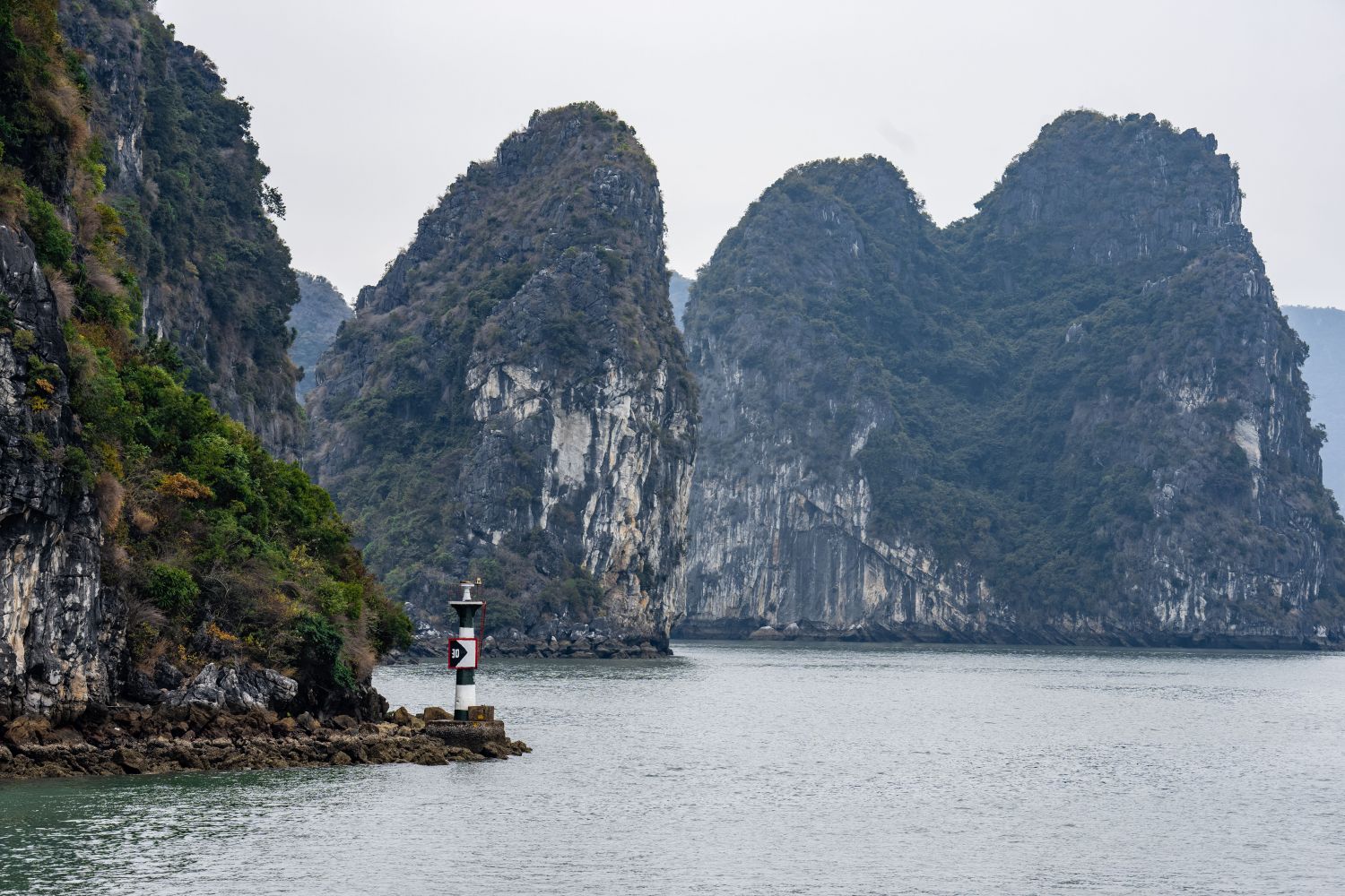 Ha Long Bay limestone mountains
